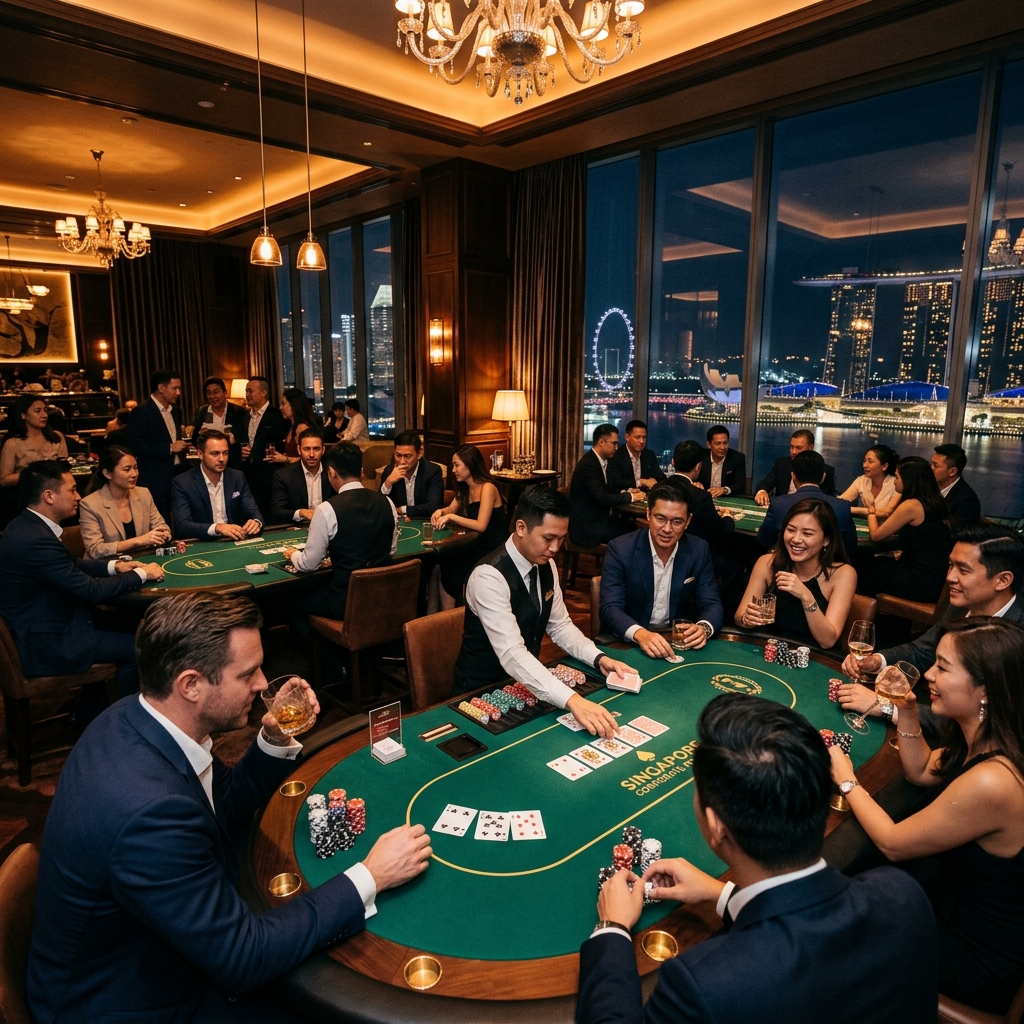 Corporate poker dinner party in Singapore